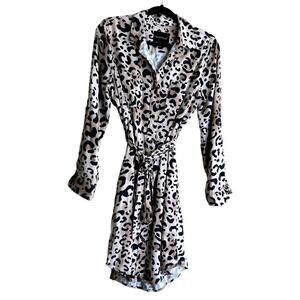 Velvet Heart Shift Dress Women Small Animal Print Mobwife Business Career